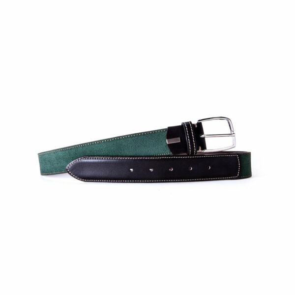 cinturon de hombre color man belt leather piel green 73305 verde 063