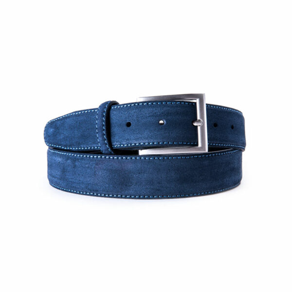 cinturon de hombre en piel color fashion leather belt man blue 73300 marino 022