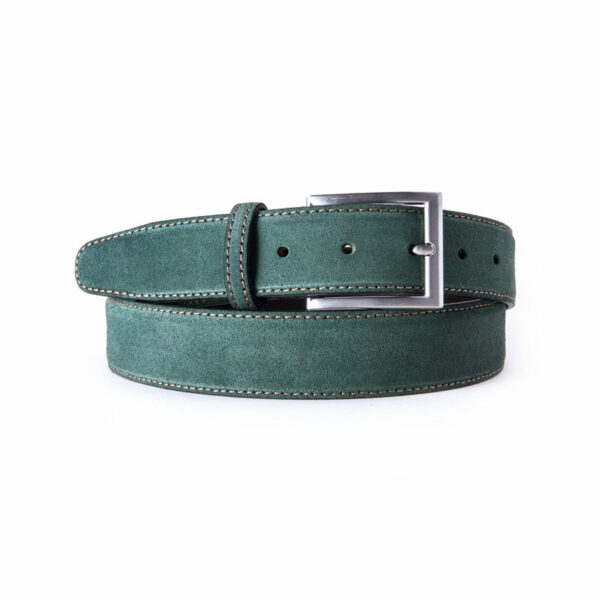 cinturon de hombre en piel color fashion leather belt man green 73300 verde 063