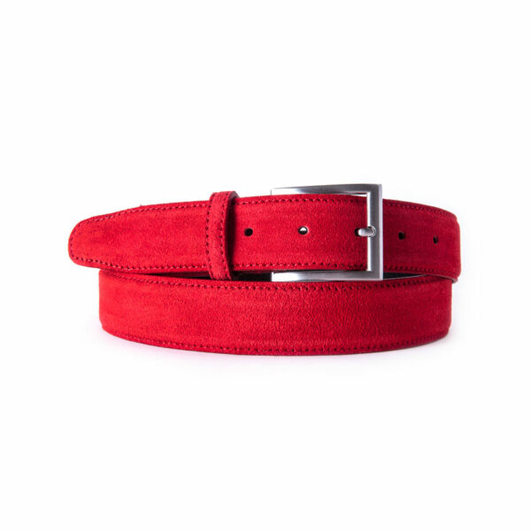 cinturon de hombre en piel color fashion leather belt man red 73300 rojo 004