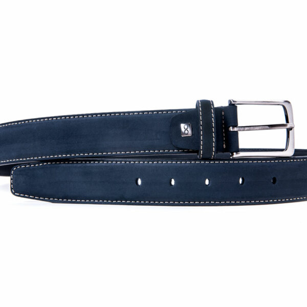 cinturon de piel hombre leather man belt marino 17770 navy 022