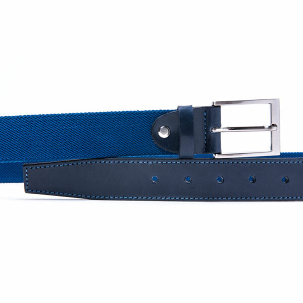 cinturon hombre piel leather man belt color blue 24400 azul 107