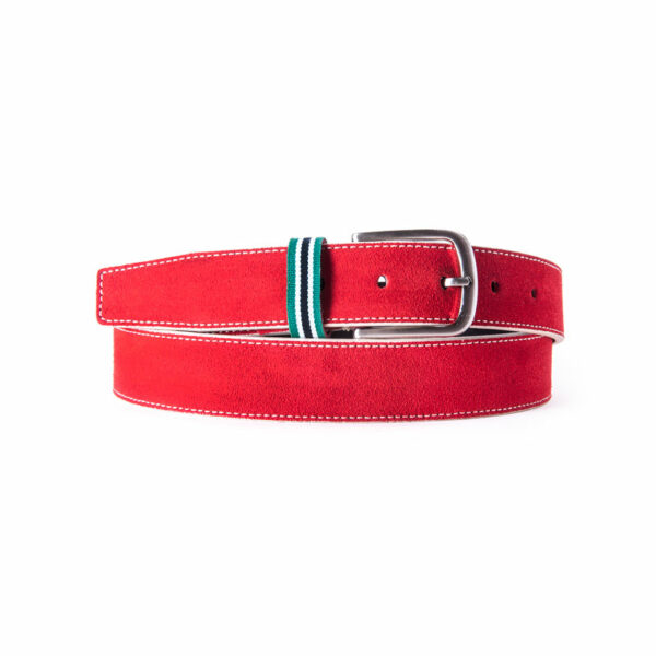 cinturon piel hombre flag leather belt man red 73304 rojo 004 bandera 8