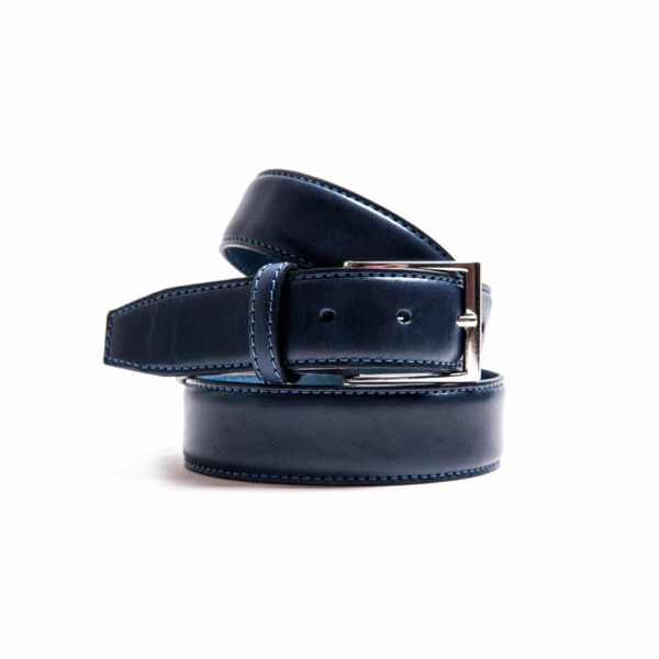 cinturon piel hombre man belt leather navy 15500 marino 022