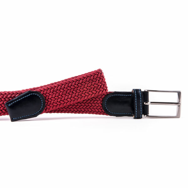 cinturon trenzado eslastico hombre elastic man belt red rojo 24103 color 330