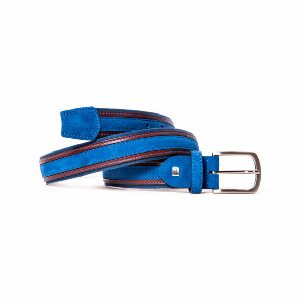 fashion man belt cinturon moda hombre piel azul blue 62105 color A 1